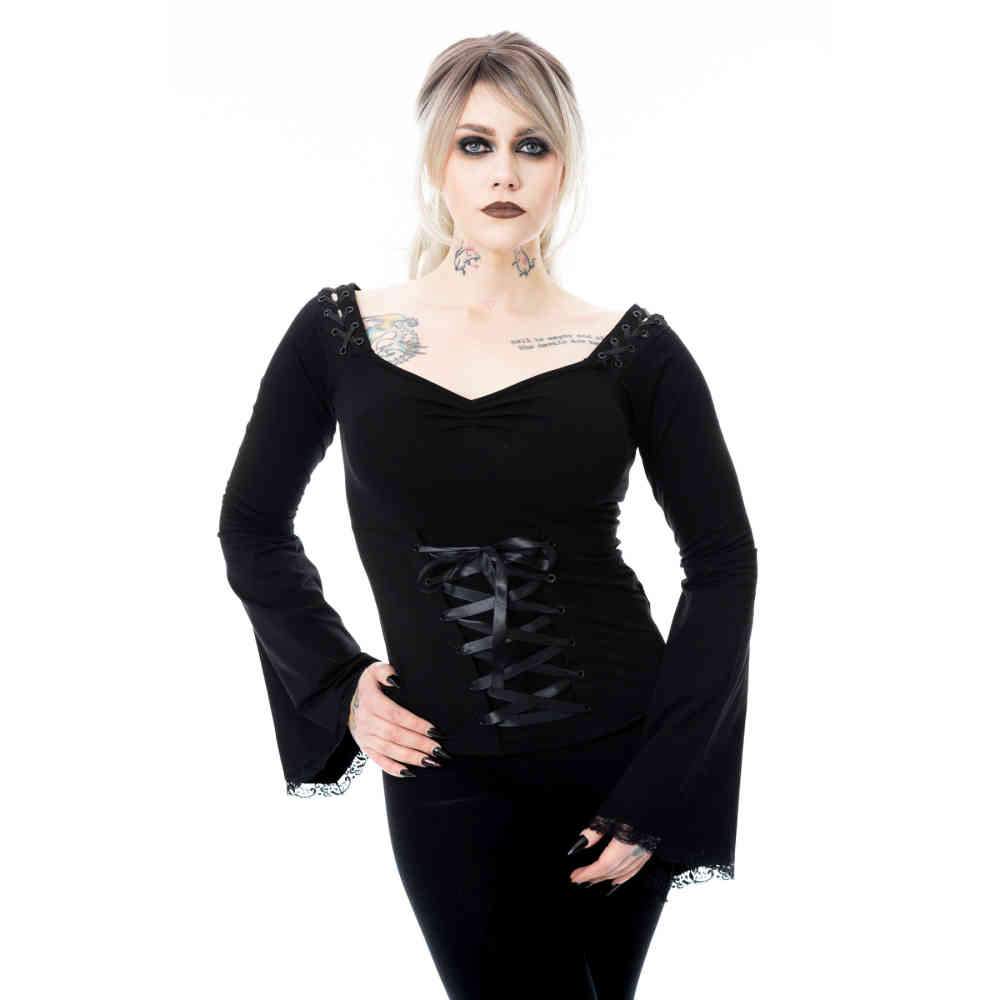 Poizen Industries - Maelys Longsleeve top - Zwart